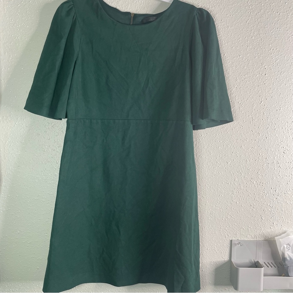 Trafaluc by ZARA green suede dress